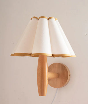 Vintage Fluted Plug In Wall Lamp