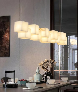 Marble Box Chandelier