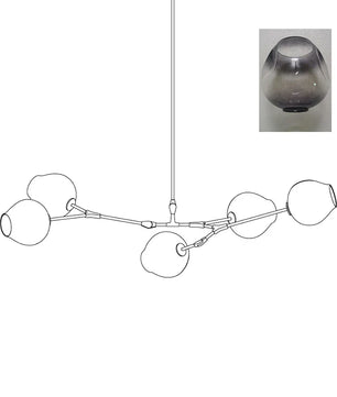 Perry Globe Horizontal Chandelier