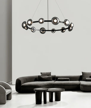 Brass Bar Glass Chandelier