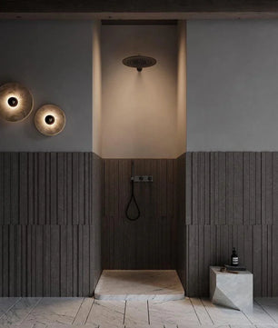 Round Alabaster Combination Wall Lamp