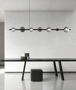 Brass Bar Glass Chandelier