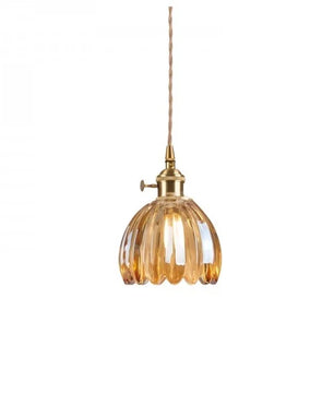 Japanese Retro Glass Flower Pendant Light S17