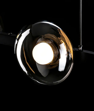 Brass Bar Glass Chandelier