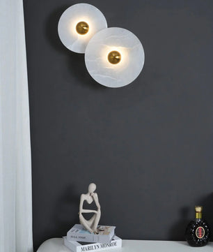 Round Alabaster Wall Lamp