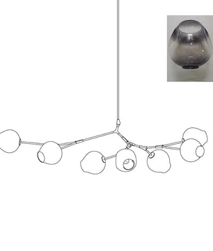 Perry Globe Horizontal Chandelier