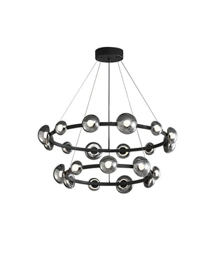 Brass Bar Glass Chandelier