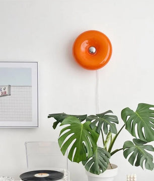 Bauhaus Glass Donut Table / Wall Lamp S77