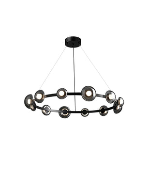 Brass Bar Glass Chandelier