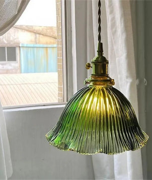 Nordic Retro Flower Glass Pendant Lamp S45