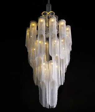 Cascade Silver Chandelier