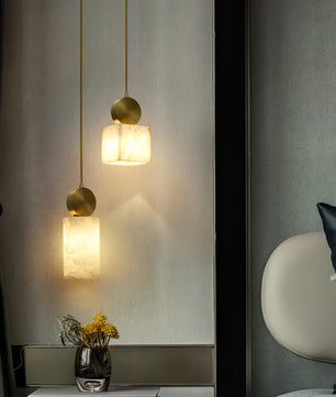 Etruscan Alabaster Pendant Light