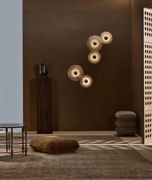 Round Alabaster Wall Lamp