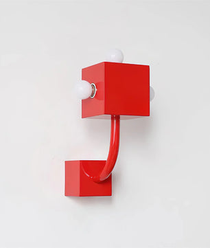 Red Cube Wall Lamp