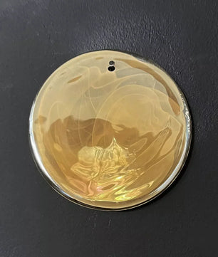 Vintage Yellow Round Murano Chandelier