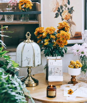 Orchid Glass Table Lamp