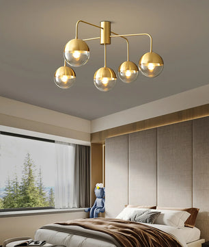 Brass Globulars Ceiling Lamp