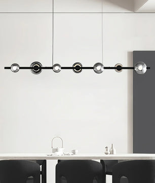 Brass Bar Glass Chandelier
