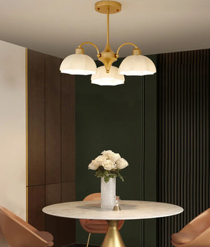 Frosted Glass Bell Chandelier