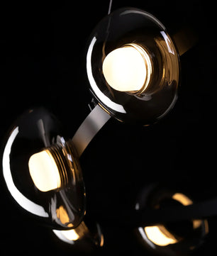 Brass Bar Glass Chandelier