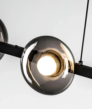 Brass Bar Glass Chandelier