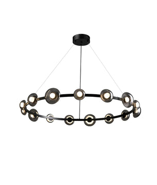 Brass Bar Glass Chandelier