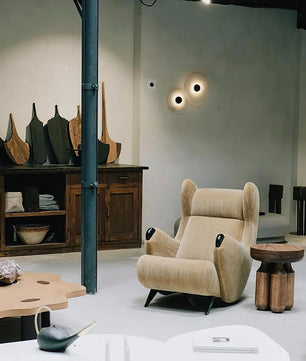 Round Alabaster Combination Wall Lamp