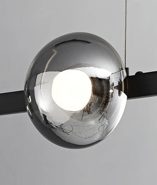 Brass Bar Glass Chandelier