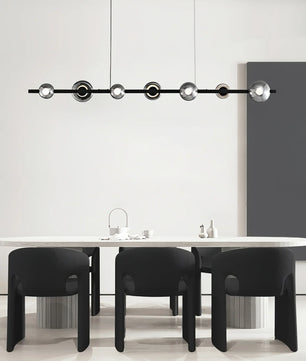 Brass Bar Glass Chandelier