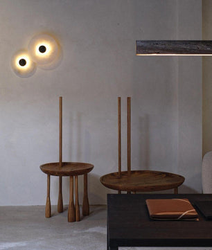 Round Alabaster Combination Wall Lamp