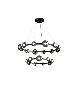 Brass Bar Glass Chandelier