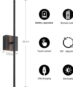 battery powered wall sconce