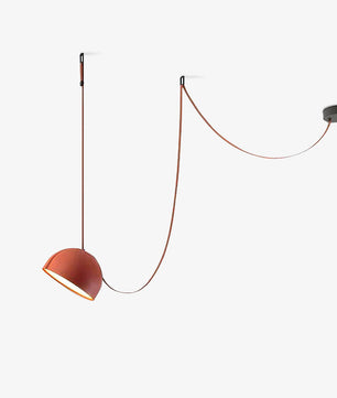 Light Rail Semispheres Leather Pendant Lamp