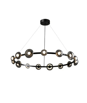 Brass Bar Glass Chandelier