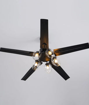 Glass Ball Ceiling Fan Light