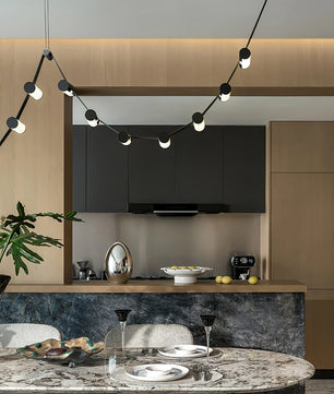 Curve Leather Chandelier