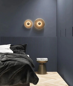 Round Alabaster Wall Lamp