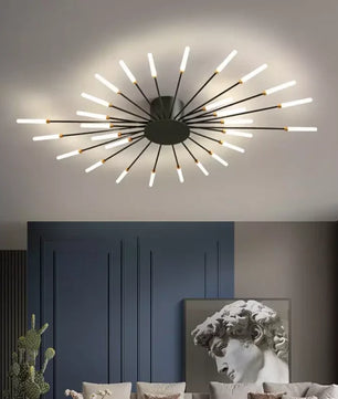 Sputnik Led Fireworks Flush Mount Ceiling Light S40