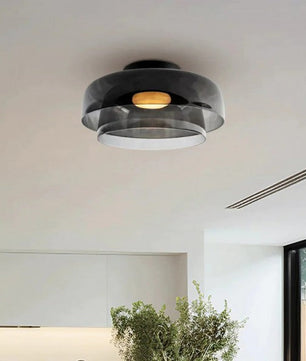 Nordic Morandi Glass Bowl Shaped Ceiling Lamp S183