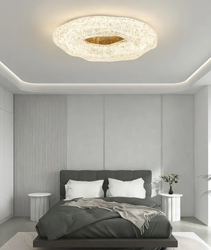Glacial Pattern Resin Ceiling Light