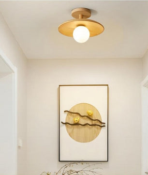 Rustic Wooden Ceiling Lamp S36