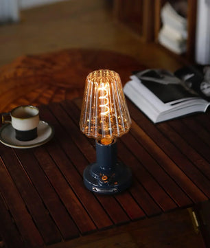 Mushroom Glass Desk Lamp