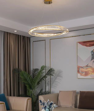 Wave Circle Crystal Chandelier