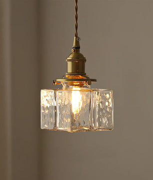 Jewel Glass Brass Pendant Light