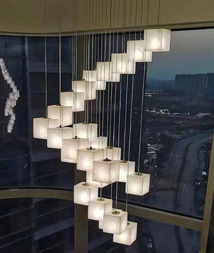 Marble Box Chandelier