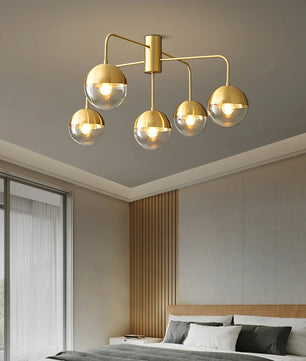 Brass Globulars Ceiling Lamp