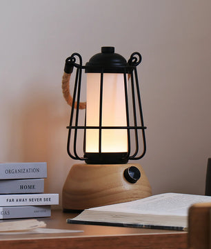 Hemp Rope Lantern Outdoor Table Lamp