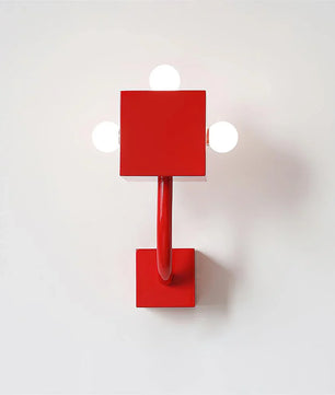 Red Cube Wall Lamp