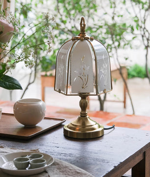 Orchid Glass Table Lamp