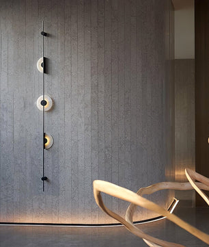 Black Slender Alabaster Wall Lamp